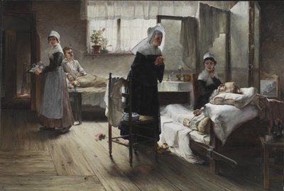 Evangeline Discovering Her Affianced in the Hospital, 1887-89 by Samuel Richards